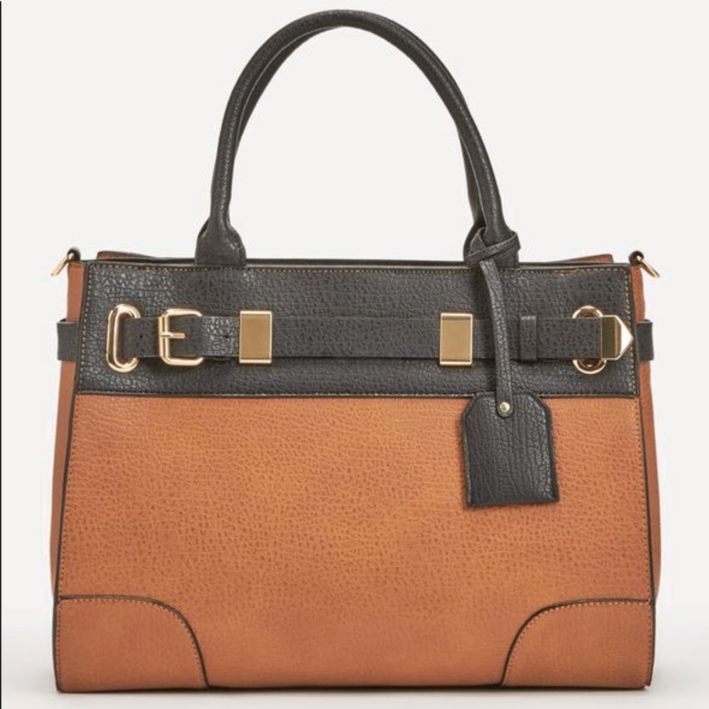 NWT - Mario Satchel In Black/Tan